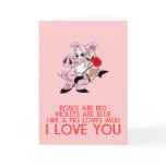 Cute funny Valentine's day Greeting Card