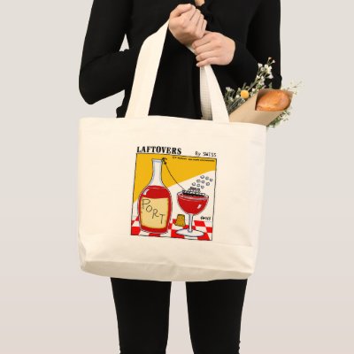 Cute Funny Wine Lover's Cartoon Grocery Tote tote bags