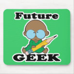 cute future geek black baby mouse pad