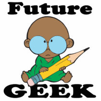 cute future geek black baby photo sculptures