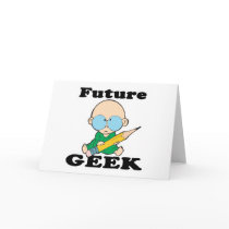 cute future geek white baby cards