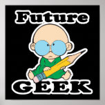 cute future geek white baby print