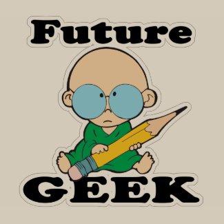 cute future geek white baby shirt