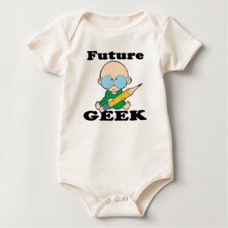 cute future geek white
                                    baby shirt