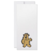 cute fuzzy bear rack cards