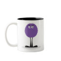 cute fuzzy purple monster mugs