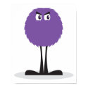 cute fuzzy purple monster posters
