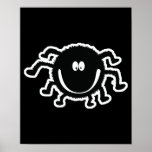 cute fuzzy spider posters