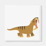 Cute Gaping Mouth Cartoon Thylacosmilus Magnet magnets