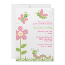 Cute Garden Bugs Invitations