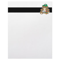 Cute Gardener Bear and Tulip Personalized Letterhead