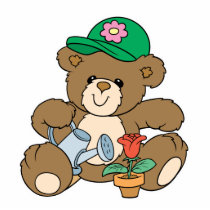 Cute Gardener Bear and Tulip photo sculptures by doonidesigns Cute Gardener Bear and Tulip photo sculptures