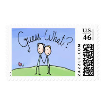 Cute Gay Couple Guess What Stamps