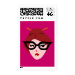 Cute Geek Girl Stamps
