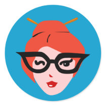 Cute Geek Girl stickers