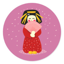 Cute Geisha stickers by toxiferousdark Cute Geisha stickers
