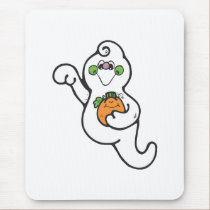 cute ghost and pumpkin mousepads
