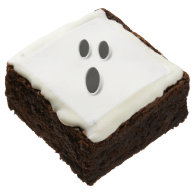 Cute Ghost Face Halloween Party Treats Brownie