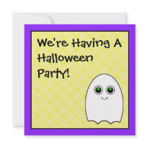 Cute Ghost Halloween Party Invitations by mariannegilliand Cute Ghost Halloween Party Invitations