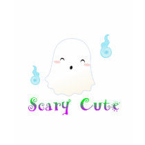 Cute Ghost Ladies' T-Shirt by Nashiil Cute Ghost Ladies' T-Shirt