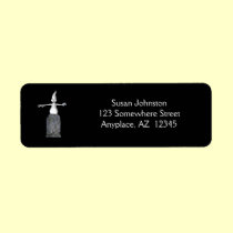 Cute Ghost Tombstone Halloween Address Label labels