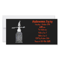 Cute Ghost Tombstone Halloween Invite Picture Card