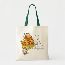 Cute ghost with wheelbarrow bag bags