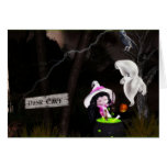 Cute ghostly Halloween card