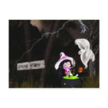 Cute ghostly Halloween Postcard