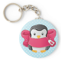 Cute gifted penguin key chain