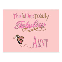 Cute Gifts For Aunts Postcard