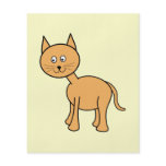 Cute Ginger Cat Cartoon. Cream Background. Full Color Flyer