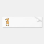 Cute Ginger Cat. Orange Cat Cartoon. Bumper Stickers
