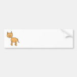 Cute Ginger Cat. Orange Cat Cartoon. Bumper Stickers