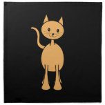 Cute Ginger Cat. Orange Cat Cartoon. Printed Napkin
