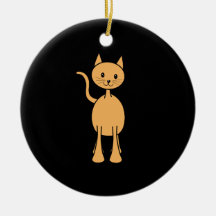 Cute Ginger Cat. Orange Cat Cartoon. Ornament