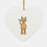 Cute Ginger Cat. Orange Cat Cartoon. Christmas Tree Ornament