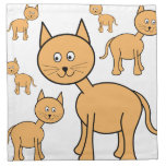 Cute Ginger Cats.  Cat Cartoon. Napkin