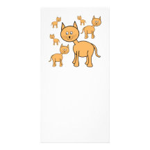 Cute Ginger Cats.  Cat Cartoon. Photo Cards