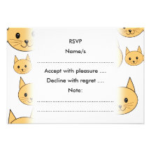 Cute Ginger Cats. Personalized Invites