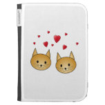 Cute Ginger cats. With Red Love Hearts. Kindle Cover