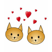 Cute Ginger cats. With Red Love Hearts. Custom shirt