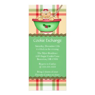 Cute Gingerbread Cookie Exchange Holiday Invite