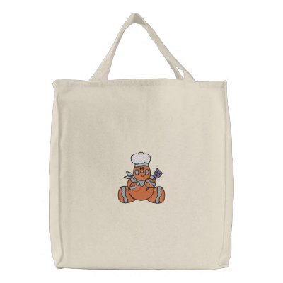 Cute Gingerbread Man Chef Bag by silly_strings