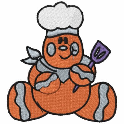Cute Gingerbread Man Chef Polo Shirt by silly_strings