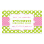 Cute Gingham Professional Business Card