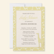 Cute Giraffe Baby Shower Invitation