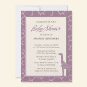 Cute Giraffe Baby Shower Invitation