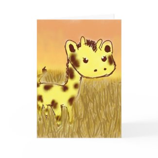 Cute Giraffe Birthday Card card