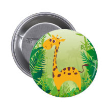Cute Giraffe Button